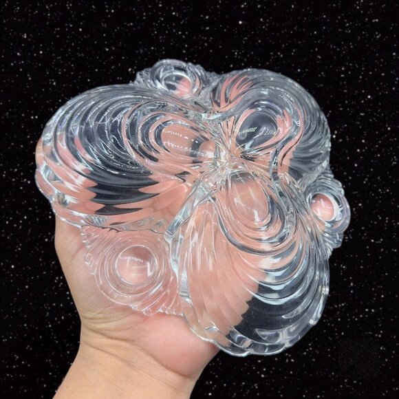 Cambridge Glass 3 Compartment Relish Dish Trefoil Caprice Clear Scalloped 7.5"W - Picture 3 of 13